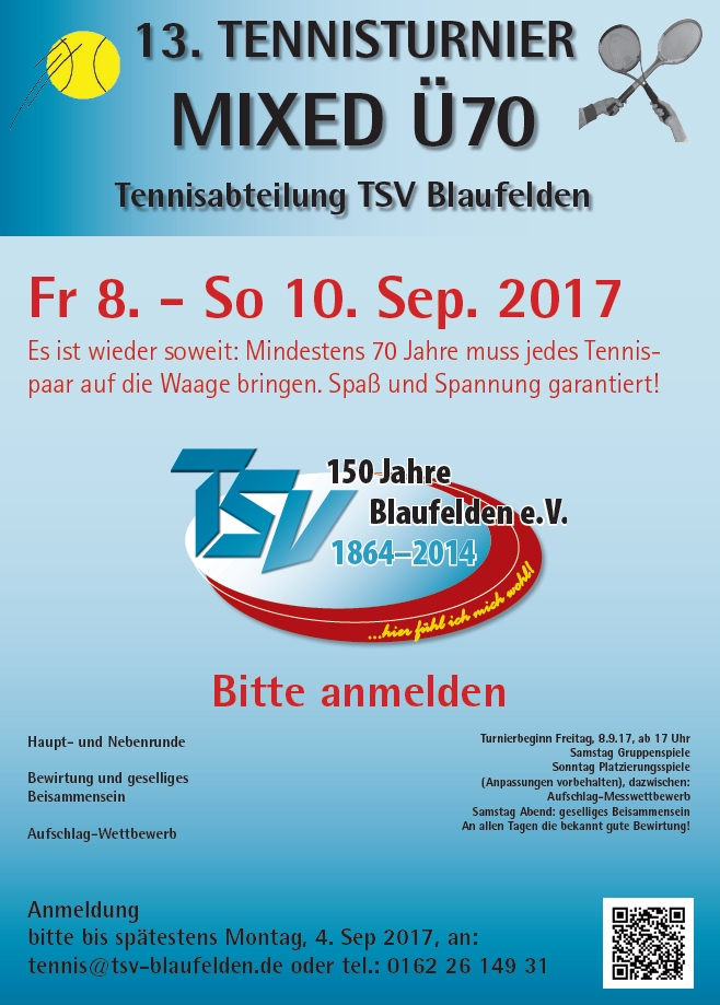 Mixed-Turnier Ü70 2017