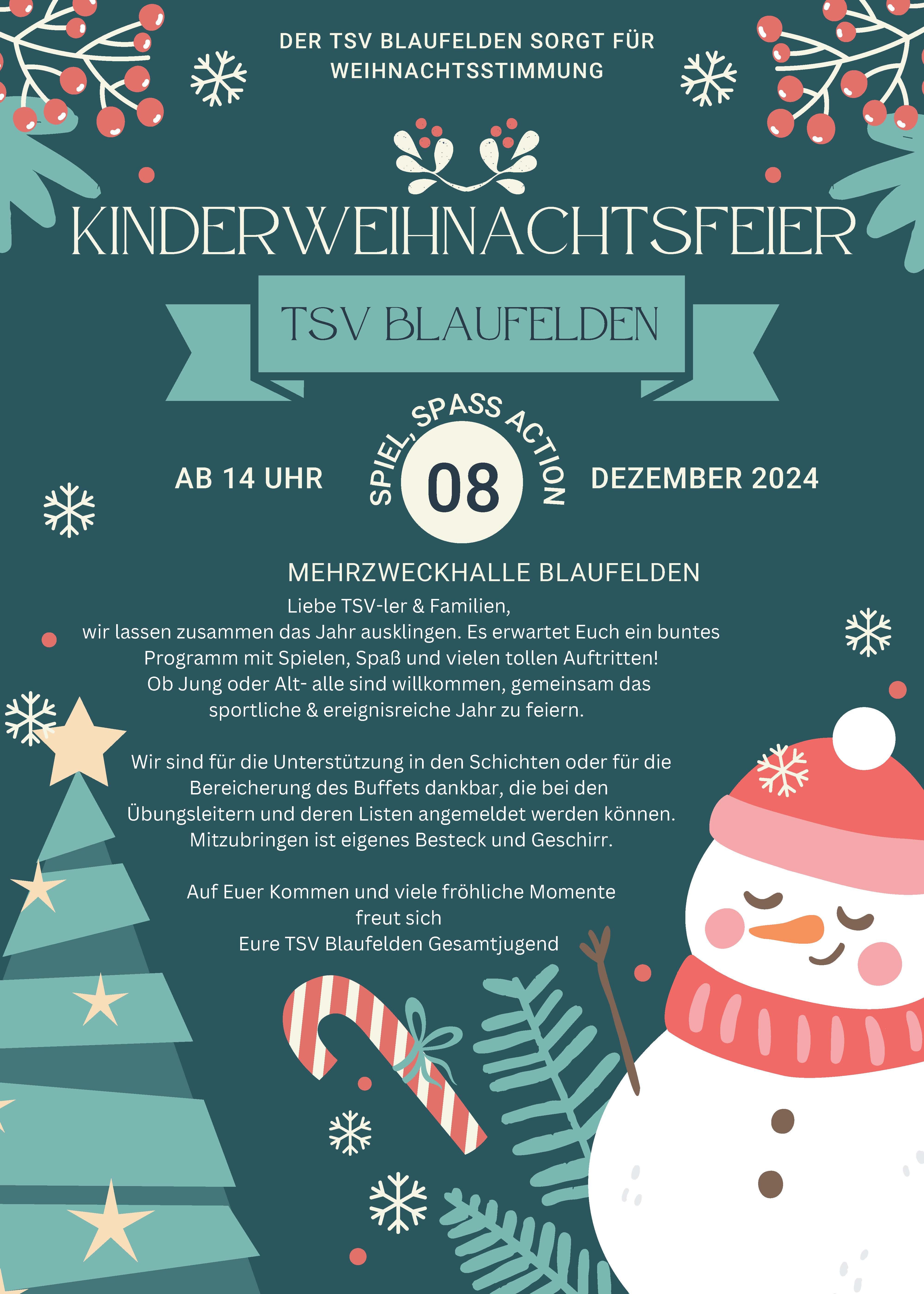 Kinderweihnachtsfeier 2024