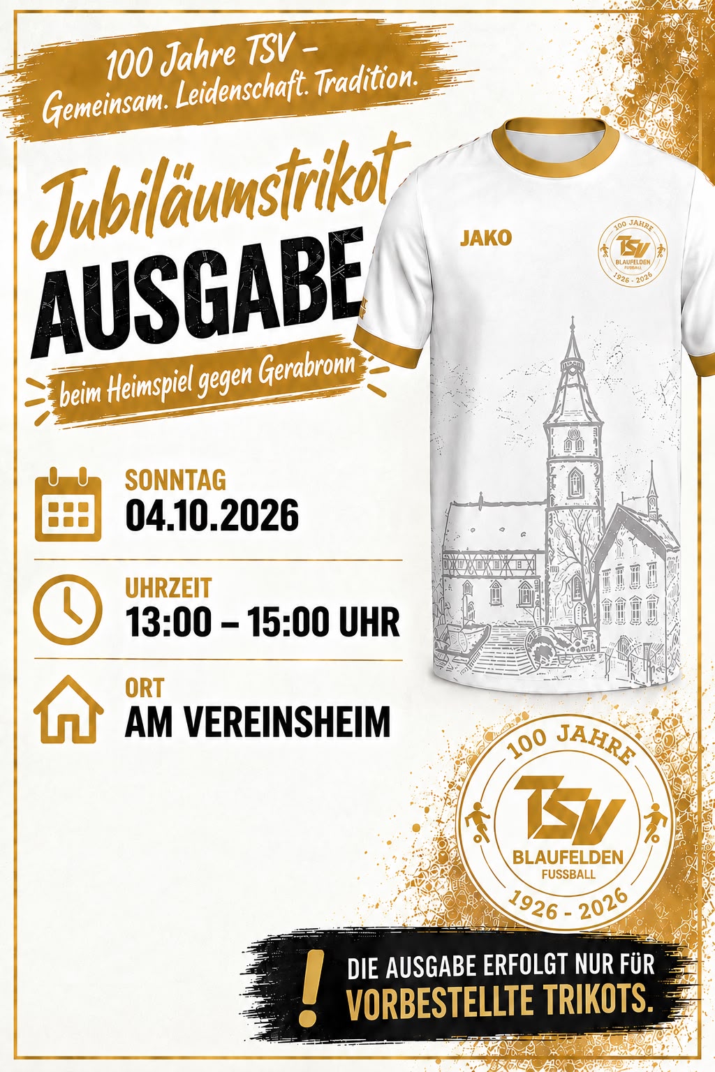 Ausgabe Jubiläums-Trikot Ausgabe Jubiläums-Trikot